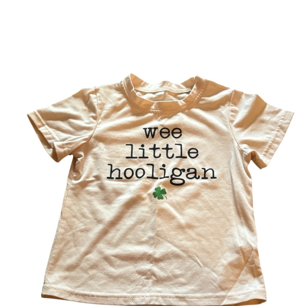 Wee Little Hooligan Kids Cream T-Shirt 110 (4-5)